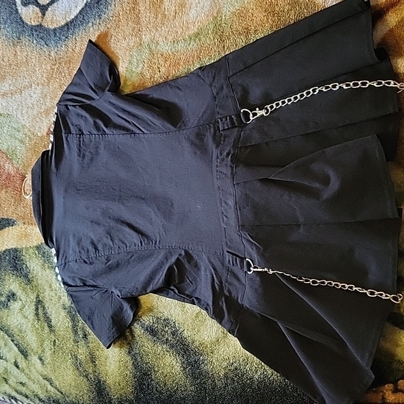 Current mood pleated mini black dress - Picture 5 of 5